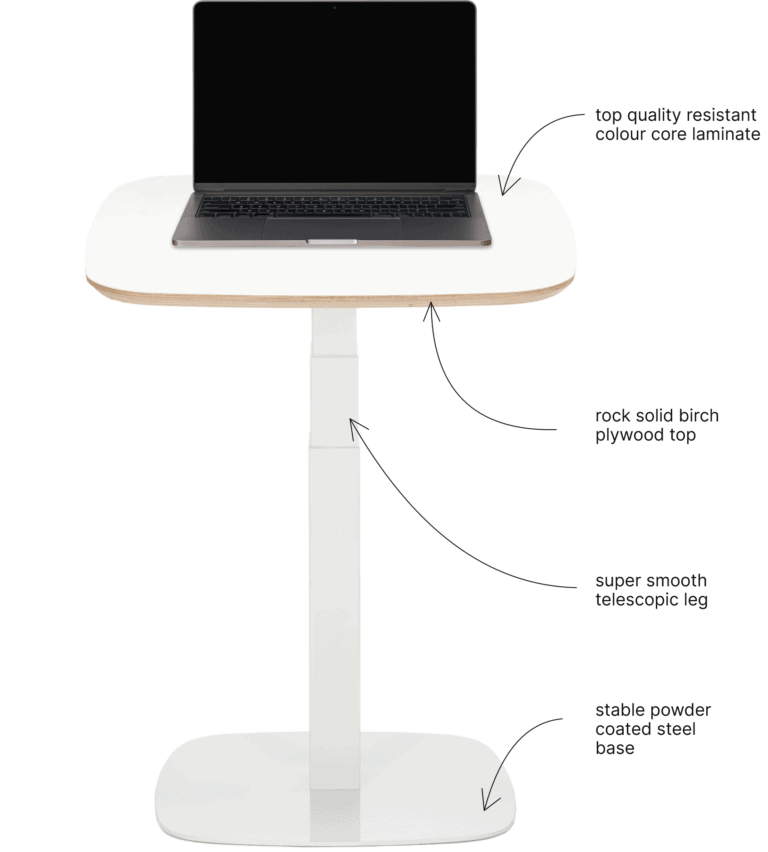 VDESK POP Beautifully designed electric height adjustable standing